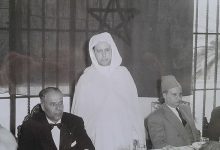 عبد الله كنون رفقة علال الفاسي والحبيب بورقيبة بطنجة عام 1957